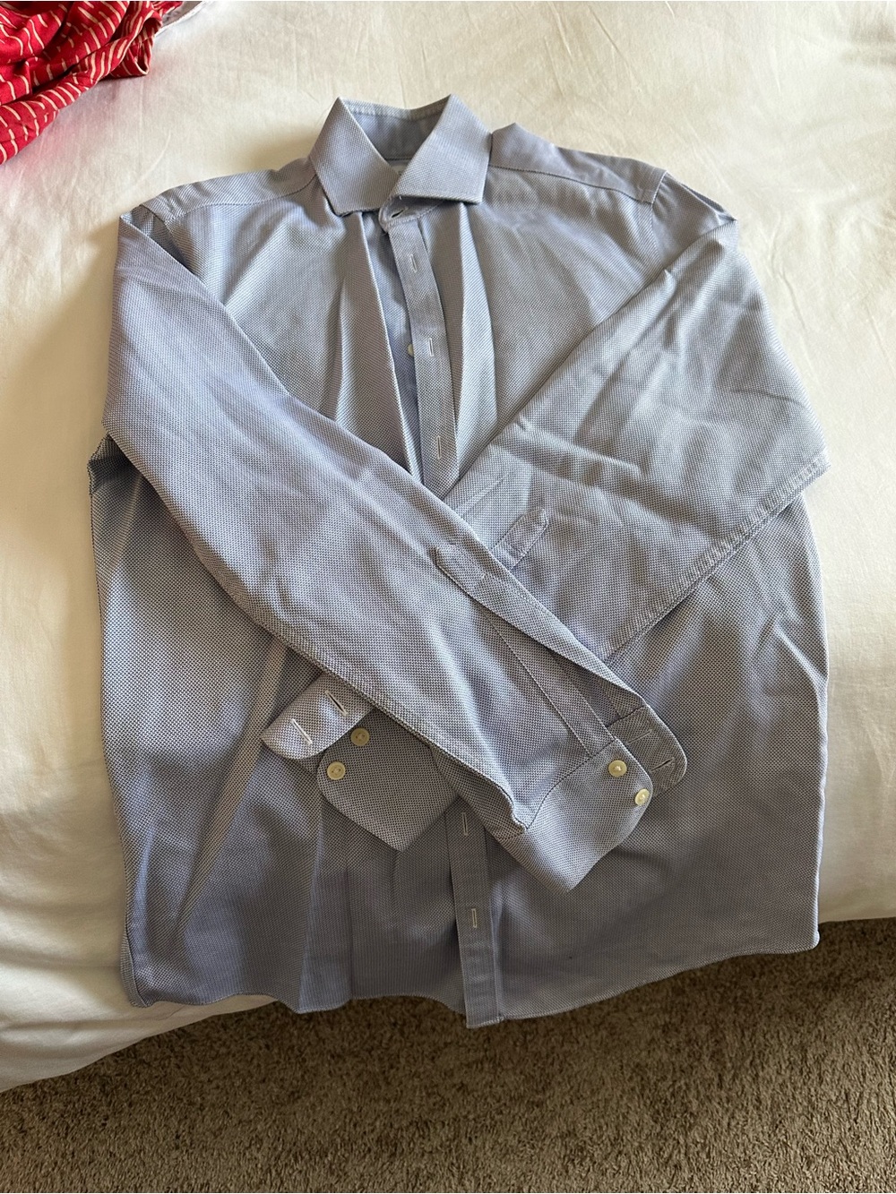 Charles Tyrwhitt Pale Blue Men's Lightweight Shirt Jacket